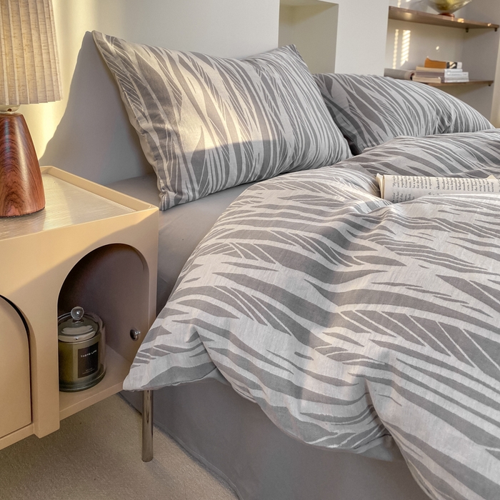 91家纺网 家纺一手货源 找家纺 凡客家居 2025新款60s色织提花系列四件套 佩斯