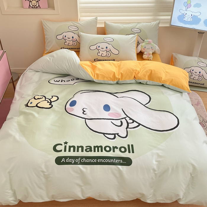 91家纺网 家纺一手货源 找家纺 （总）金爱家 2025新款纯棉数码印花大阪三丽鸥四件套