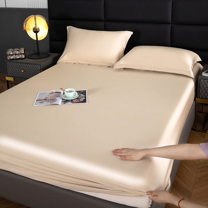 91家纺网 家纺一手货源 找家纺 天瑜家纺 2025新款纯色天丝夏被 纯香槟