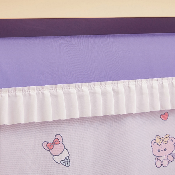 91家纺网 家纺一手货源 找家纺 迪凡保罗蚊帐 2025新款2504专版印花遮光帘上下铺子母蚊帐-城堡款 奶萌兔兔