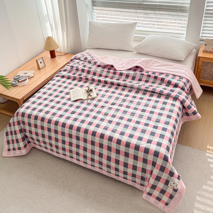 91家纺网 家纺一手货源 找家纺 棉乐町家居 2025新款里外全棉手包边棉花夏被 优卡生活