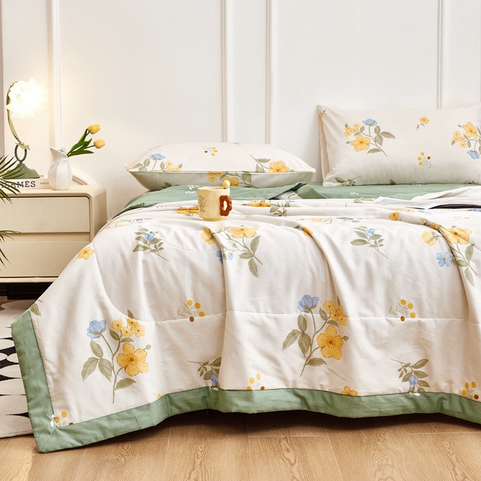 91家纺网 家纺一手货源 找家纺 尊妙被业 2025新款里外全棉印花棉花被纯棉夏被夏凉被全棉棉花夏凉被花样晨熙