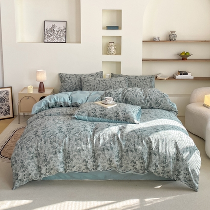 91家纺网 家纺一手货源 找家纺 凡客家居 2025新款60s色织提花系列四件套 浅韵吟唱