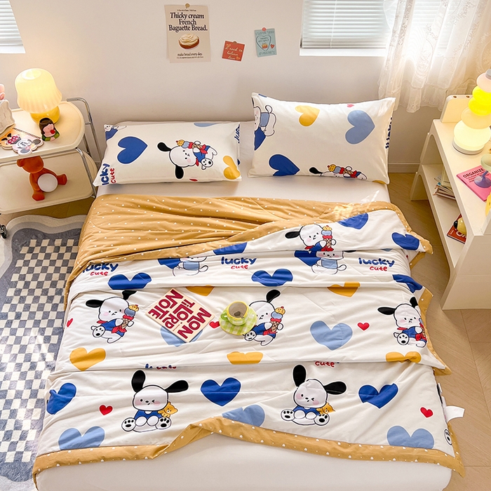 91家纺网 家纺一手货源 找家纺 尊妙被业 2025新款里外全棉印花棉花被纯棉夏被夏凉被全棉棉花夏凉被咯咯狗