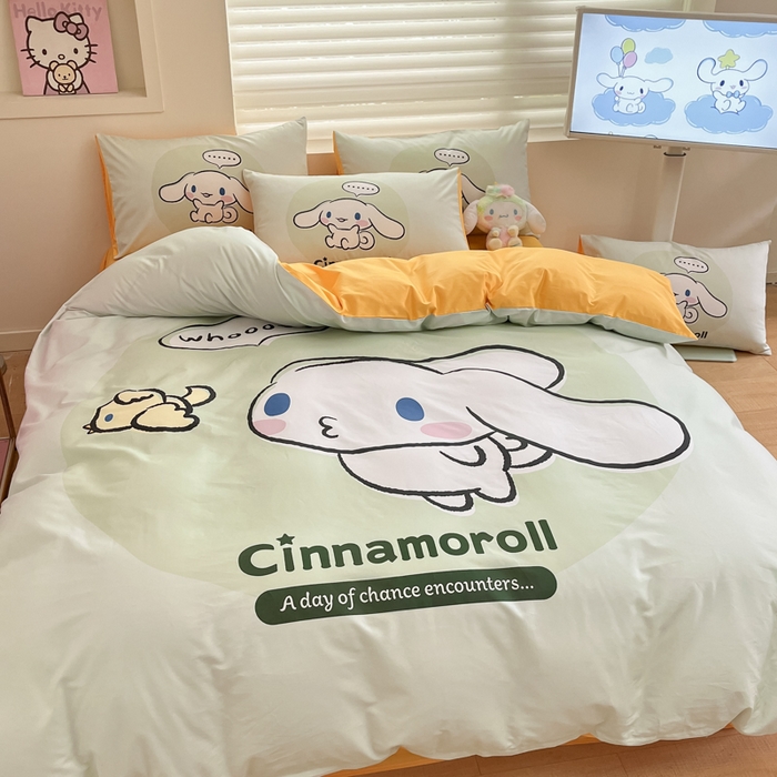 91家纺网 家纺一手货源 找家纺 （总）金爱家 2025新款纯棉数码印花大阪三丽鸥四件套