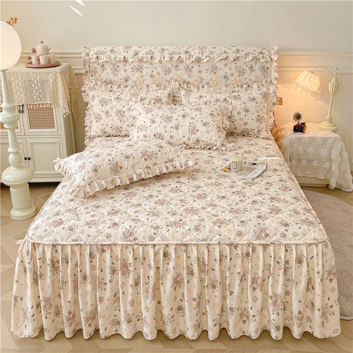 91家纺网 家纺一手货源 找家纺 十个点2025新款亲肤夹棉床头罩 花香四季