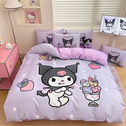 91家纺网 家纺一手货源 找家纺 （总）金爱家 2025新款纯棉数码印花大阪三丽鸥四件套