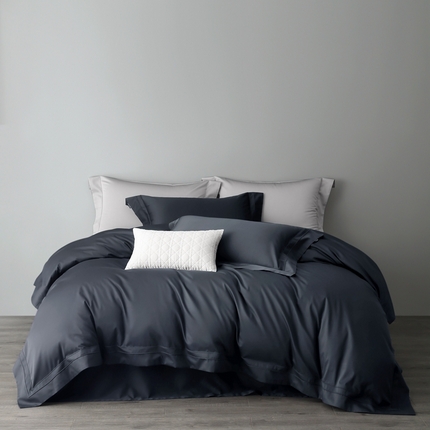 91家纺网 家纺一手货源 找家纺 （总）佳汐蓝家纺  2025新款极致简约质感埋绳全棉四件套-漫野观夏