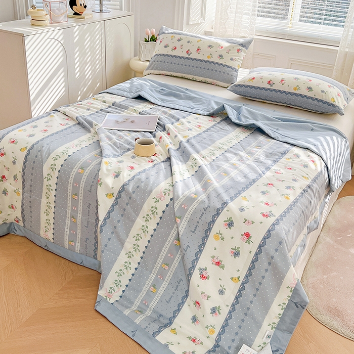 91家纺网 家纺一手货源 找家纺 尊妙被业 2025新款里外全棉印花棉花被纯棉夏被夏凉被全棉棉花夏凉被安暖入夏