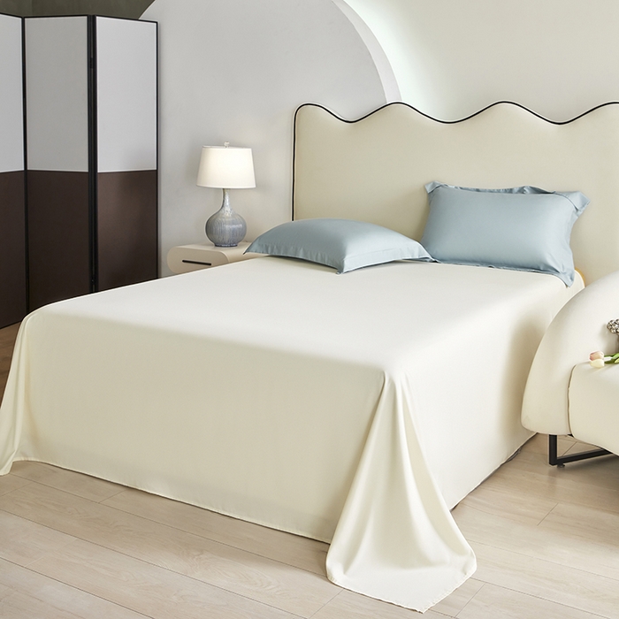 91家纺网 家纺一手货源 找家纺 天瑜家纺 2025新款纯色天丝夏被 伊兰+米黄