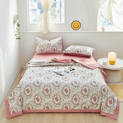 91家纺网 家纺一手货源 找家纺 （总）黛妮雅 2025新款里外全棉印花棉花被纯棉夏被夏凉被空调被 夏被四件套