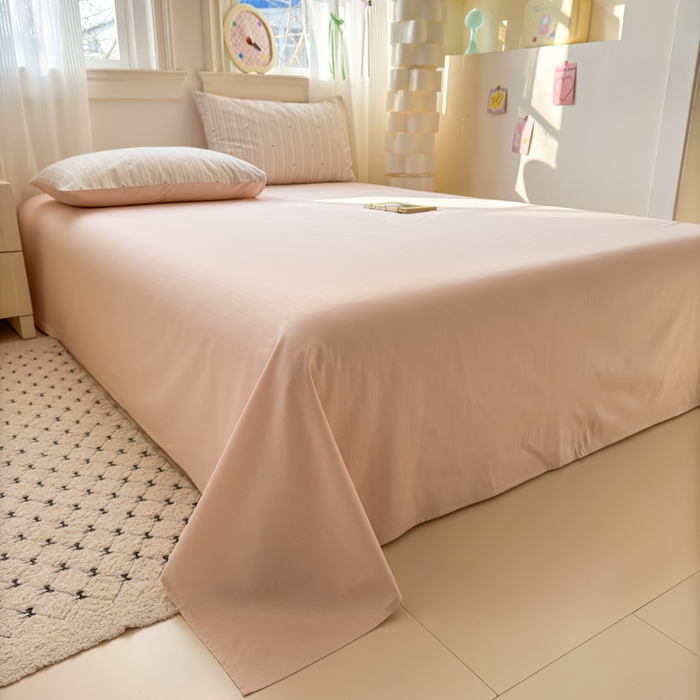 91家纺网 家纺一手货源 找家纺 清雅福 2025全棉13372小清新四件套和单被套早春系列第二批--单枕套 渡心