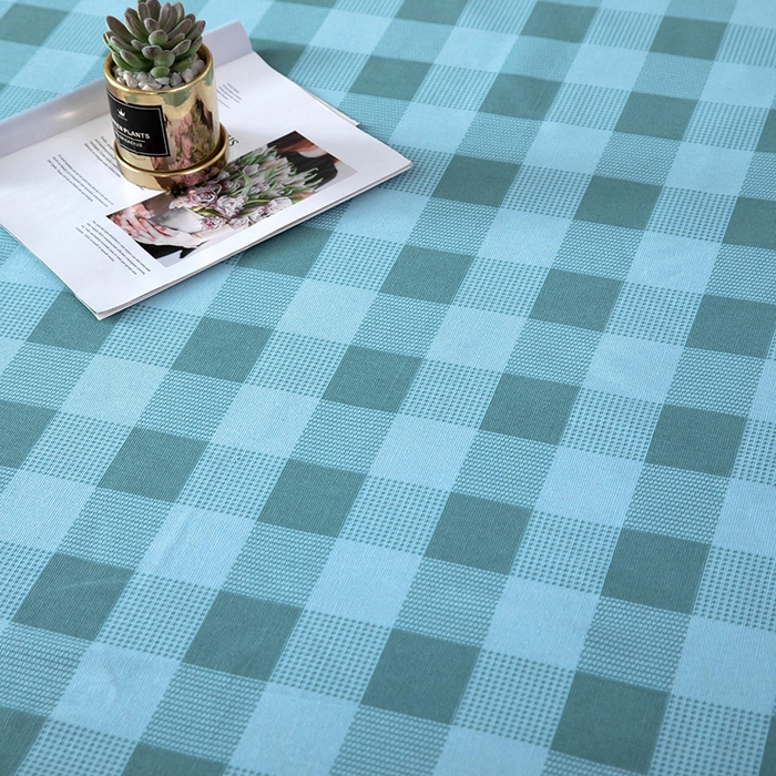 91家纺网 家纺一手货源 找家纺 帛洵2025新款原棉老粗布床单 蓝绿格