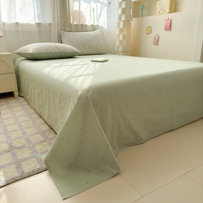 91家纺网 家纺一手货源 找家纺 清雅福 2025全棉13372小清新四件套和单被套早春系列第二批--单被套 一枝如画