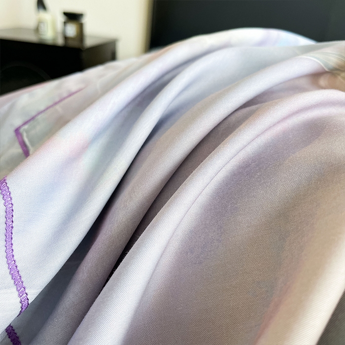 91家纺网 家纺一手货源 找家纺 帛美家纺 2025新款40S莱赛尔天丝棉数码印花四件套 幻彩锦