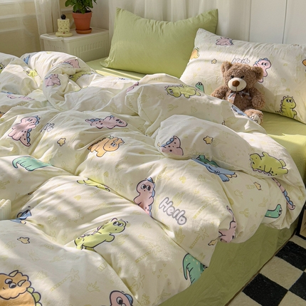 91家纺网 家纺一手货源 找家纺 （总）仟人梦 2025新款水洗棉印花四件套