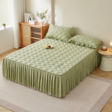 91家纺网 家纺一手货源 找家纺 （总）东宇 2025年新款A类亲肤水洗棉-羽丝棉床裙