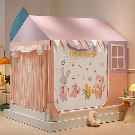 91家纺网 家纺一手货源 找家纺 （总）富莱星2025新款卡通儿童小房子蚊帐系列