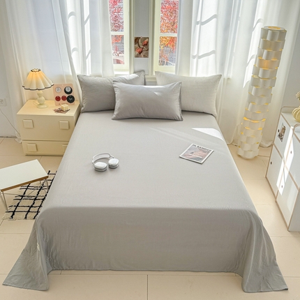 眠博士2025新款全棉双层纱床单 双层纱床单-暮色灰