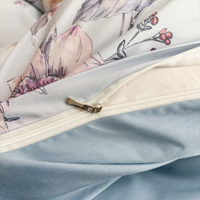 91家纺网 家纺一手货源 找家纺 帛美家纺 2025新款40S莱赛尔天丝棉数码印花四件套 花拾