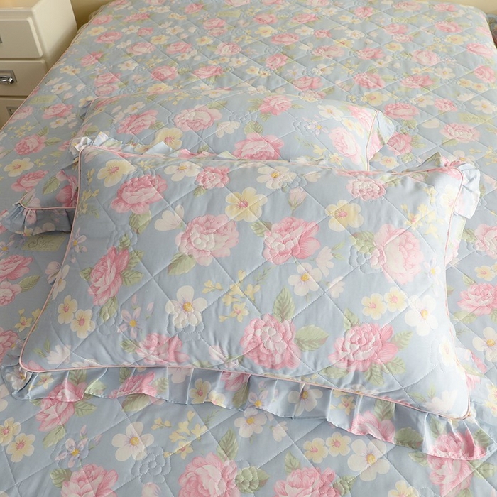 91家纺网 家纺一手货源 找家纺 （总）美达家纺 2025新款全棉印花夹棉床裙