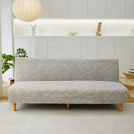 逐日沙发套 2025新款提花绒沙发床套-古罗 浅灰