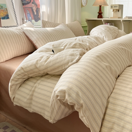 91家纺网 家纺一手货源 找家纺 （总）眠博士2025新款全棉双层纱 四件套