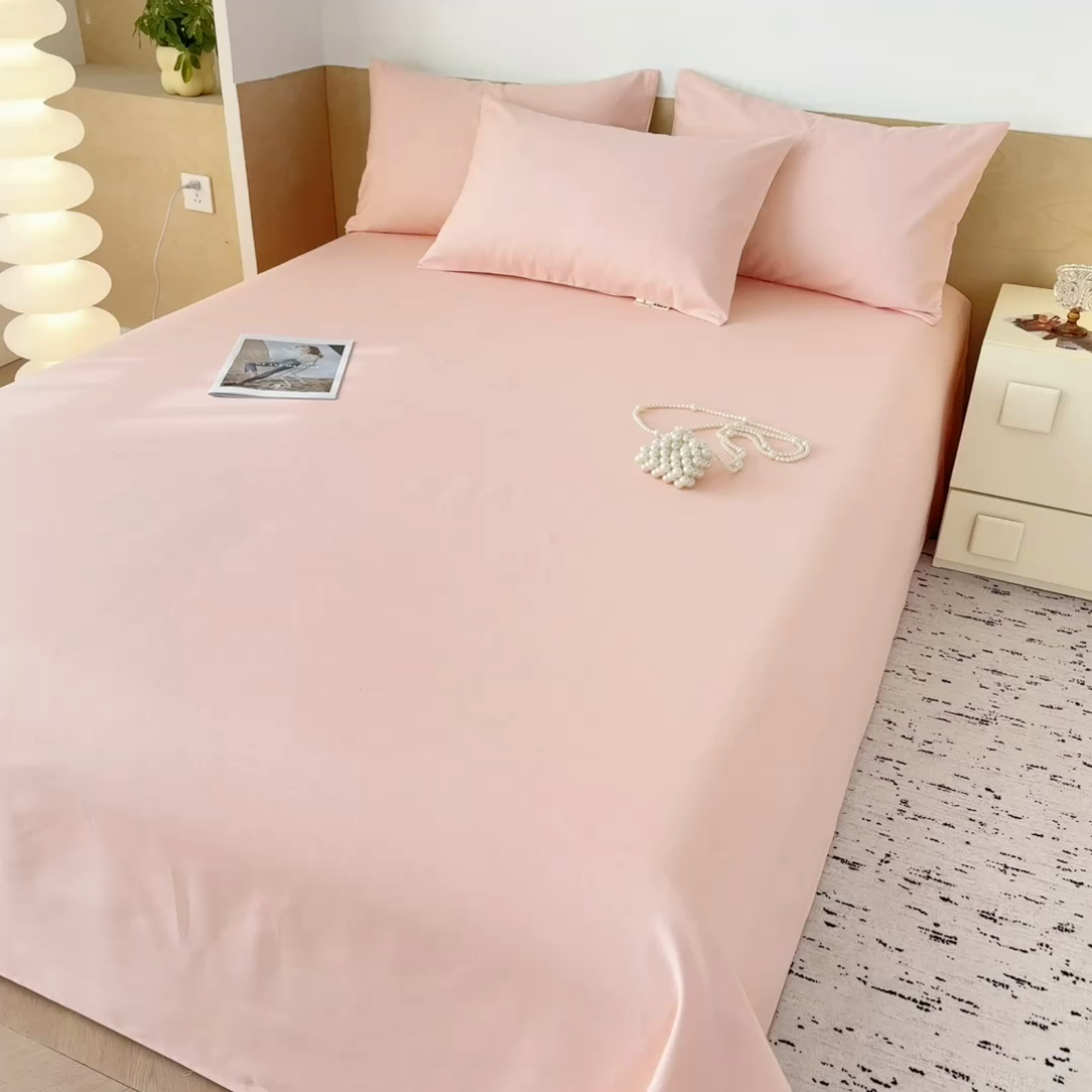 91家纺网 家纺一手货源 找家纺 眠博士2025新款全棉老粗布枕套 老粗布枕套-月光粉