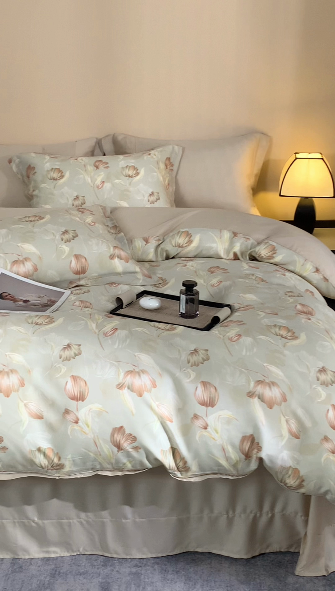 91家纺网 家纺一手货源 找家纺 顾家家居 2025新款莱塞尔数码印花四件套 媞雅