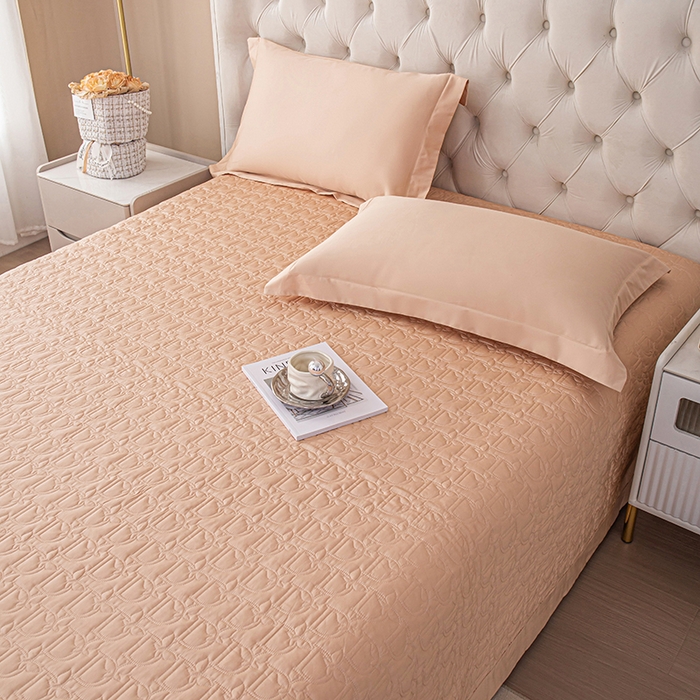 91家纺网 家纺一手货源 找家纺 金喜2025新款100支全棉枕套宽边工艺100S长绒棉枕头套-莫兰迪色系 繁花橙