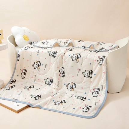 鱼宝 2025新款凉感丝夏被 波点熊猫