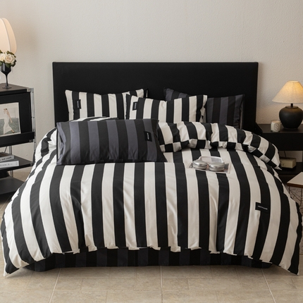 91家纺网 家纺一手货源 找家纺 （总）女子家纺 2025新款简约40支13070纯棉贴标四件套