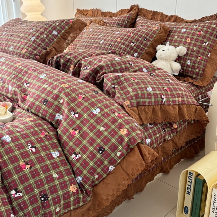 91家纺网 家纺一手货源 找家纺 添越 2024新款纯棉砂洗床盖玛奇朵