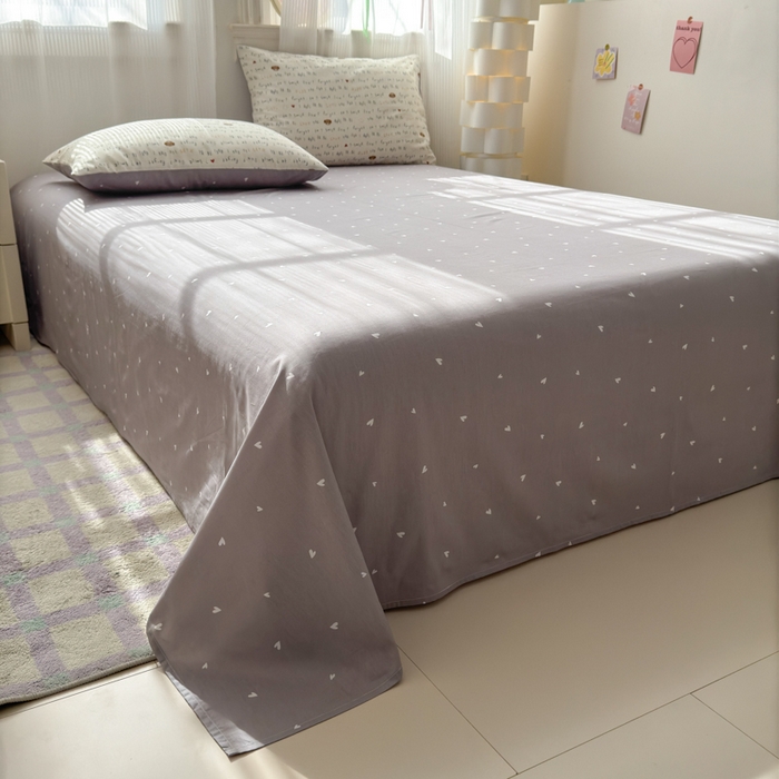 91家纺网 家纺一手货源 找家纺 清雅福 2025全棉13372小清新四件套和单被套早春系列第二批--单枕套 甜心奶泡