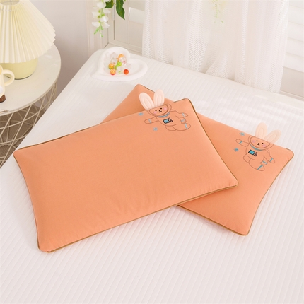 91家纺网 家纺一手货源 找家纺 （总）仁宇枕业 2025新款新品枕芯全棉绣花卡通天线兔宝宝儿童全荞麦枕头枕芯