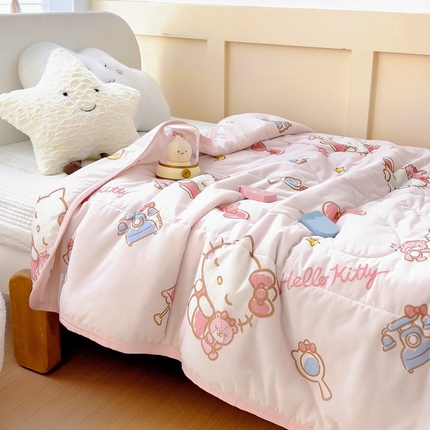 91家纺网 家纺一手货源 找家纺 （总）鱼宝 2025新款三丽鸥凉感丝夏被