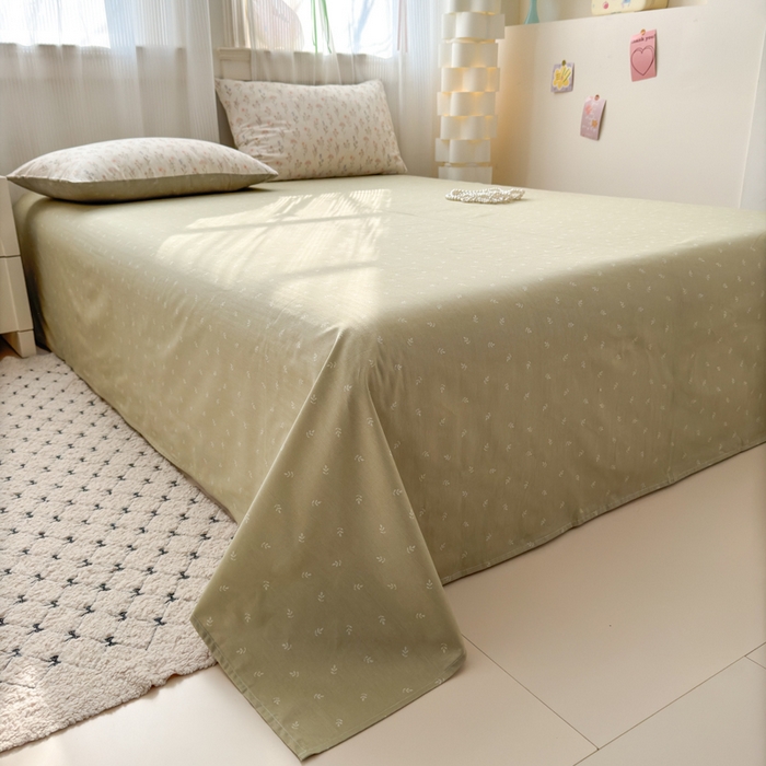 91家纺网 家纺一手货源 找家纺 清雅福 2025全棉13372小清新四件套和单被套早春系列第二批--单被套 梦回浅溪