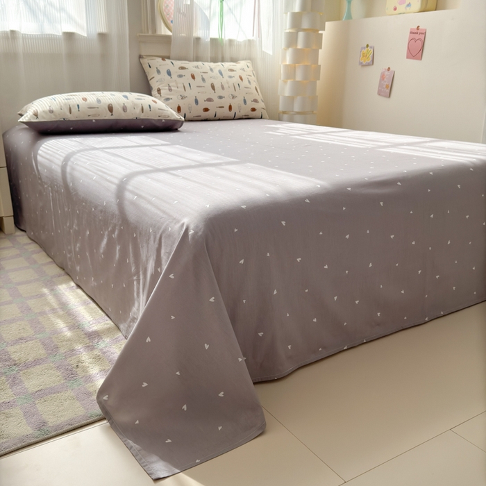 91家纺网 家纺一手货源 找家纺 清雅福 2025全棉13372小清新四件套和单被套早春系列第二批--单被套 鱼多多