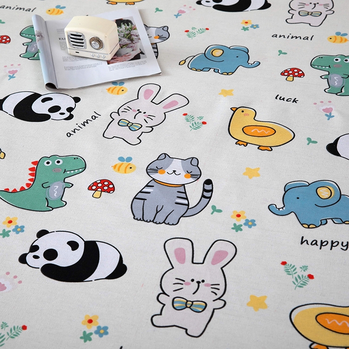 91家纺网 家纺一手货源 找家纺 帛洵2025新款原棉老粗布床单 聚会萌宠