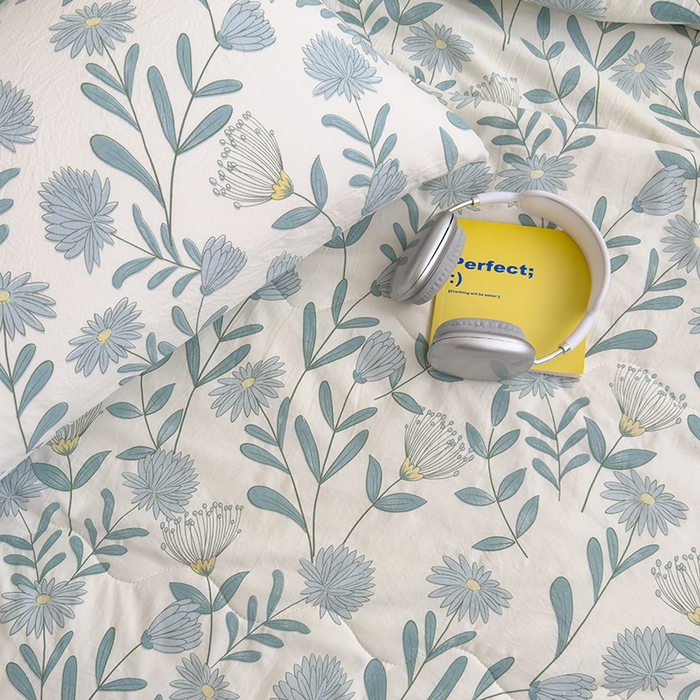 91家纺网 家纺一手货源 找家纺 老帅2025A类水洗双层纱夏被夏凉被空调被被芯直播爆款（有买家秀）绿风铃