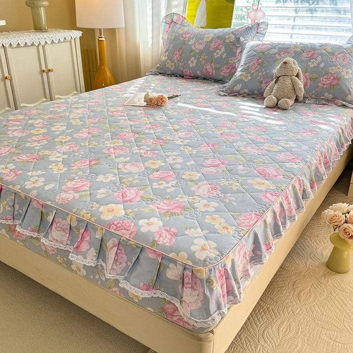 91家纺网 家纺一手货源 找家纺 （总）美达家纺 2025新款全棉印花夹棉床笠