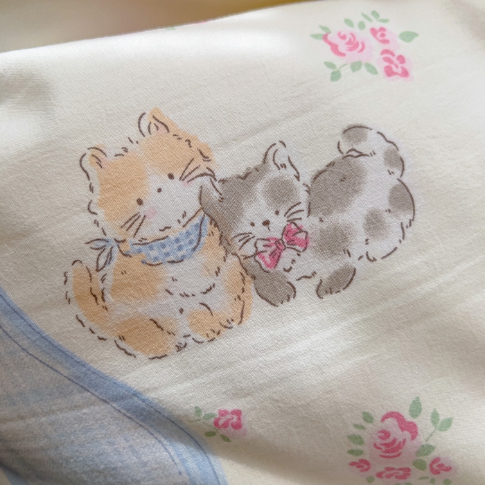 91家纺网 家纺一手货源 找家纺 仟人梦 2025新款水洗棉印花四件套 田园猫