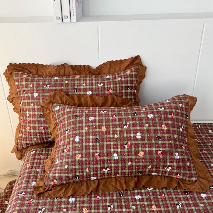 91家纺网 家纺一手货源 找家纺 添越 2024新款纯棉砂洗床盖玛奇朵