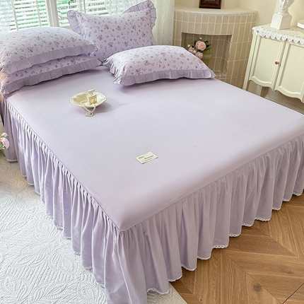 91家纺网 家纺一手货源 找家纺 （总）美达家纺 2025新款全棉纯色单床裙