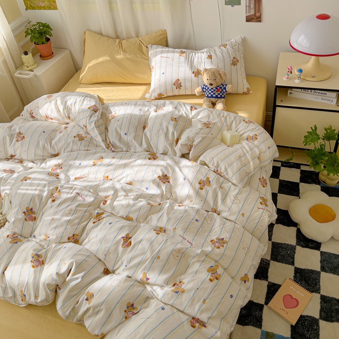 91家纺网 家纺一手货源 找家纺 （总）仟人梦 2025新款水洗棉印花四件套