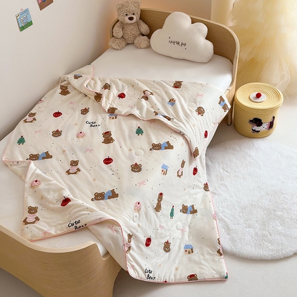 91家纺网 家纺一手货源 找家纺 （总）嗨生活 2025年新款针织棉夏被 儿童夏被 幼儿园夏凉被