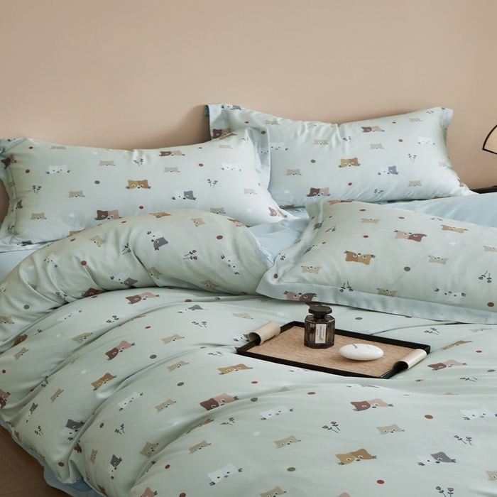 91家纺网 家纺一手货源 找家纺 顾家家居 2025新款莱塞尔数码印花四件套 瑞琦