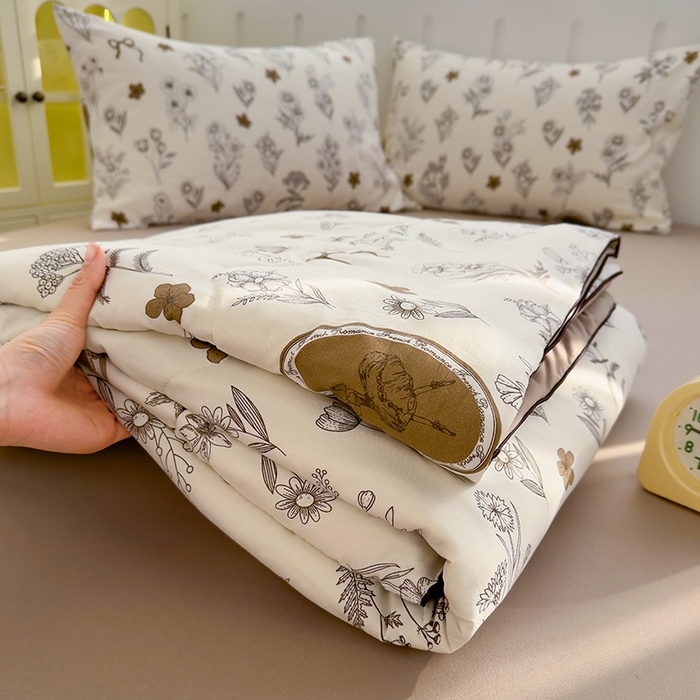 91家纺网 家纺一手货源 找家纺 老帅2025A类水洗双层纱夏被夏凉被空调被被芯直播爆款（有买家秀）芭提雅