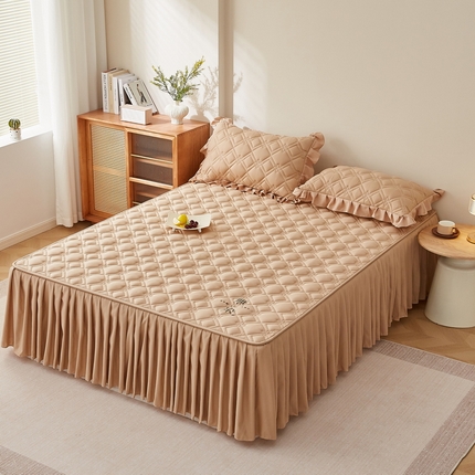 91家纺网 家纺一手货源 找家纺 （总）东宇 2025年新款A类亲肤水洗棉-羽丝棉床裙