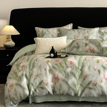 91家纺网 家纺一手货源 找家纺 （总）立奥被业 2025年新款100%兰精天丝四件套天丝数码印花四件套